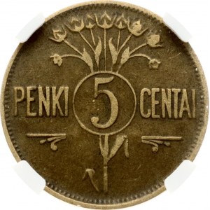 Lithuania 5 Centai 1925 NGC XF 45