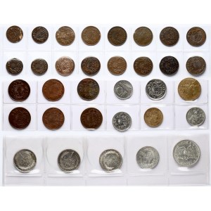 Lithuania 5 Centai - 5 Litai 1925-1936 and other Baltic coins Set Lot of 33 coins