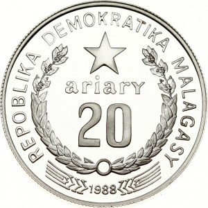 Madagascar 20 Ariary 1988 Lemur