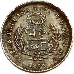 Peru 1/2 Real 1858/1868 MB