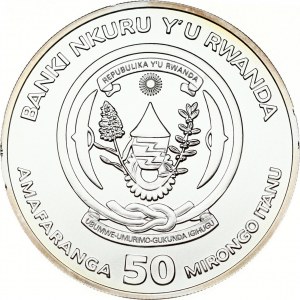 Rwanda 50 Amafaranga 2011 Zebra