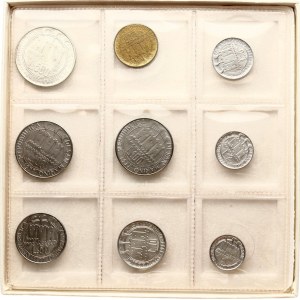 San Marino 1 - 500 Lire 1977 Set Lot of 9 Coins