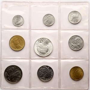 San Marino 1 - 500 Lire 1981 Set Lot of 9 Coins & Block Stamps