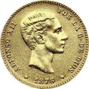 Spain 25 Pesetas 1876 DE-M