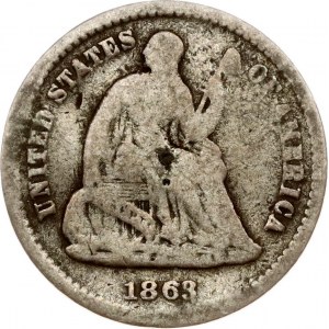 USA 1/2 Dime 1863 S