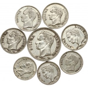 Venezuela 25 Centimos - 1 Bolivar 1954 & 1960 Lot of 8 coins