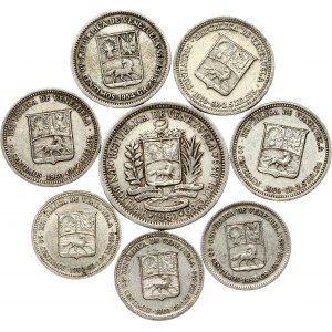 Venezuela 25 Centimos - 1 Bolivar 1954 & 1960 Lot of 8 coins