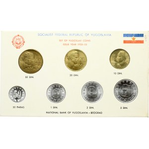 Yugoslavia 50 Para - 50 Dinara 1953-1955 Set Lot of 7 Coins