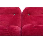 Red Nuvolone Sofa, Nuvolone modular sofa in red velvet Designer Rino Maturi for Mimo. In 1970 Rino Maturi drew the first version of Nuvolone obtaining great success. Today it's still an icon of design to be collect. Label of manufacturer on the sofa.