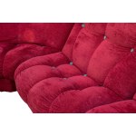 Red Nuvolone Sofa, Nuvolone modular sofa in red velvet Designer Rino Maturi for Mimo. In 1970 Rino Maturi drew the first version of Nuvolone obtaining great success. Today it's still an icon of design to be collect. Label of manufacturer on the sofa.