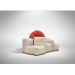 Sunset in New York, Fabric, wood, polyurethane sofa made for Cassina in 1980.
