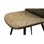 Set of 3 Vintage Chairs, Italian Production in the style of Gio Ponti. Brass and embroidered skai. Original Upholstery.