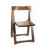 Set of 4 Trieste Folding Chair for Bazzani, Folding wooden chairs designed by Jacober for Bazzani