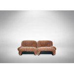 Sofa set Malù, Rare Sofa model consisting of four standard modules, two of them with armrests and one corner module. Structure in Abs and polyurethane foam; upholstery in fabric.