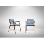 Set of 2 rosewood chairs model Luisa, Set of 2 rosewood chairs model Luisa made by Albini for Cassina in the 1950s. Original velvet upholstery.