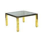 Brass table, Beautiful vintage table made entirely of brass with glass top.