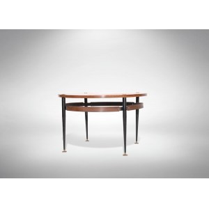 Coffee Table, coffe table in wood, metal and brass with a refined design