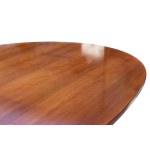 Vintage table, Vintage table with wooden top and adjustable black steel legs.