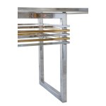 Table, Chromed brass table made to an original design by Romeo Rega for Metalarte in 1970.