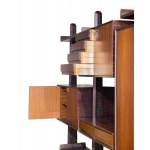 Self Standing Bookshelf, Elegant wooden bookcase made by Vittorio Dassi in the 1970s.