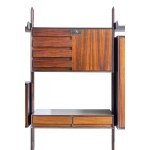 Self Standing Bookshelf, Elegant wooden bookcase made by Vittorio Dassi in the 1970s.