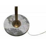Vintage floor lamp, Murano glass shade, metal, brass and round shape marble base.