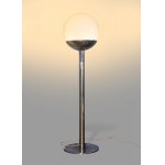 Vintage floor lamp, Vintage floor lamp realized in chromed steel and glass by Pia Guidotti.