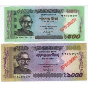 Bangladesh 500 - 1000 Taka 2014 Specimen