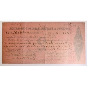 Indonesia Hongkong & Shanghai Banking Corporation Bill of Exchange for £272.11.11 Batavia 1910
