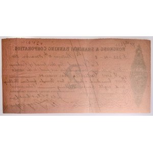 Indonesia Hongkong & Shanghai banking Corporation Bill of Exchange for £222.14.8 Batavia 1910