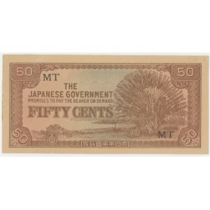 Malaya 50 Cents 1942 Japanese Government