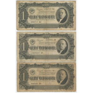 Russia - USSR 3 x 1 Chervonets 1937