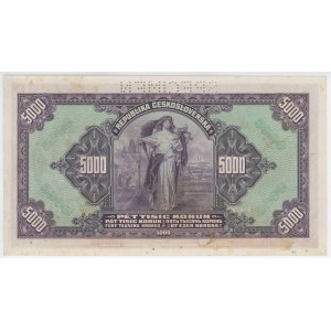 Bohemia & Moravia 5000 Korun 1943 Specimen