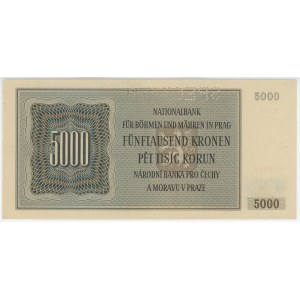 Bohemia & Moravia 5000 Korun 1944 Specimen