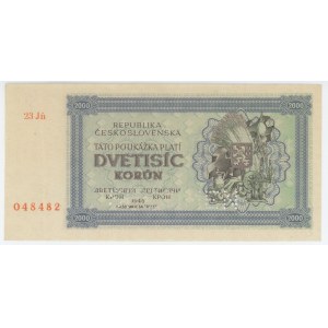 Czechoslovakia 2000 Korun 1945 Specimen