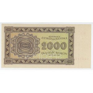 Czechoslovakia 2000 Korun 1945 Specimen