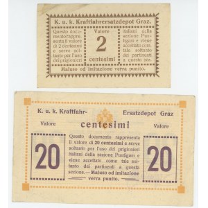 Austria 2 - 20 Heller 1914 - 1920 (ND) Local Issue Graz - K.u.k. Kraftfahr Ersatzdepot