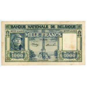 Belgium 1000 Francs 1944