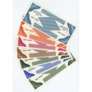 Great Britain Complete of 7 Test Notes 1970 - 2000 With Color Proof