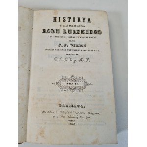 VIREY J.J. - HISTORYA NATURALNA RODU LUDZKIEGO Tom II 1843