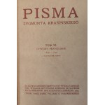 KRASIŃSKI Zygmunt - PISMA Tom I-VI Wyd. 1904 PIĘKNA OPRAWA Z EPOKI PÓŁSKÓREK