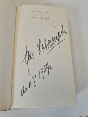 DOBRACZYÑSKI Jan - NIKODEM'S LETTERS Autograph