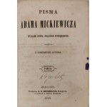 MICKIEWICZ Adam - PAN TADEUSZ WYDANIE PIERWSZE NA ZIEMIACH POLSKICH Wyd. Merzbach 1858