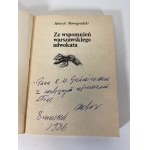 NOWOGRÓDZKI Henryk - ZE WSPOMNIEŃ WARSZAWSKIEGO ADWOKATA Dedykacja autora do Ryszarda Marka Grońskiego
