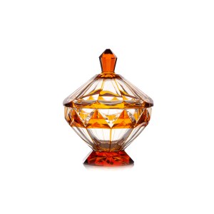 Art deco type crystal box of chocolates