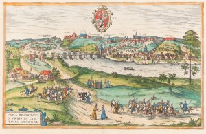 Frans Hogenberg, Georg Braun, Widok Grodna, 1575