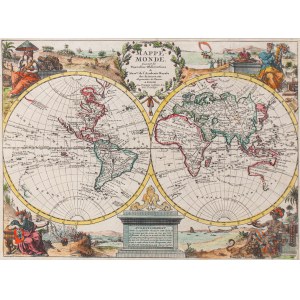 Pieter van der Aa (1659 Lejda - 1733 Lejda), Mapa świata, 1714