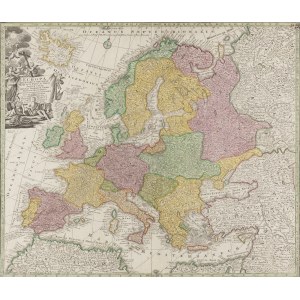 Matthäus Seutter (1678 Augsburg - 1757 Augsburg), Mapa Europy, 1740