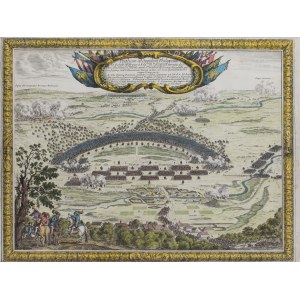 Eryk Dahlberg (1625 - 1703 ), Panorama bitwy pod Filipowem w czasie Potopu Szwedzkiego (Praelium ad Oppidum Philippoua), 1696