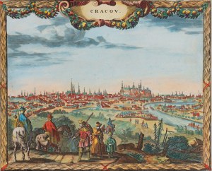 Nicolaes Visscher I (1618 Amsterdam - 1679 Amsterdam), Widok Krakowa od północnego zachodu, 1660